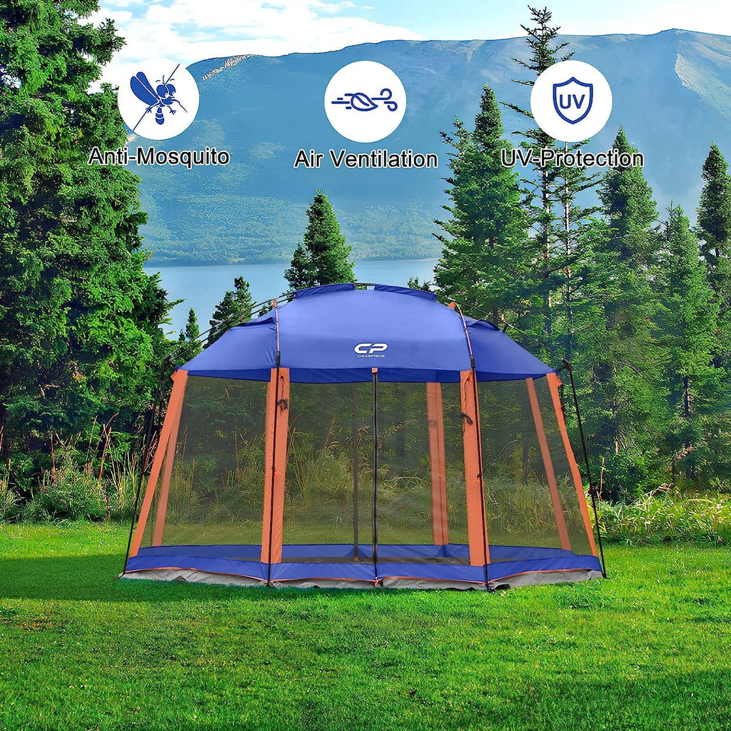 CAMPROS Screen House Room Camping Tent 13 x 13 Ft Canopy Tent Screen Shelter Gazebos Outdoor