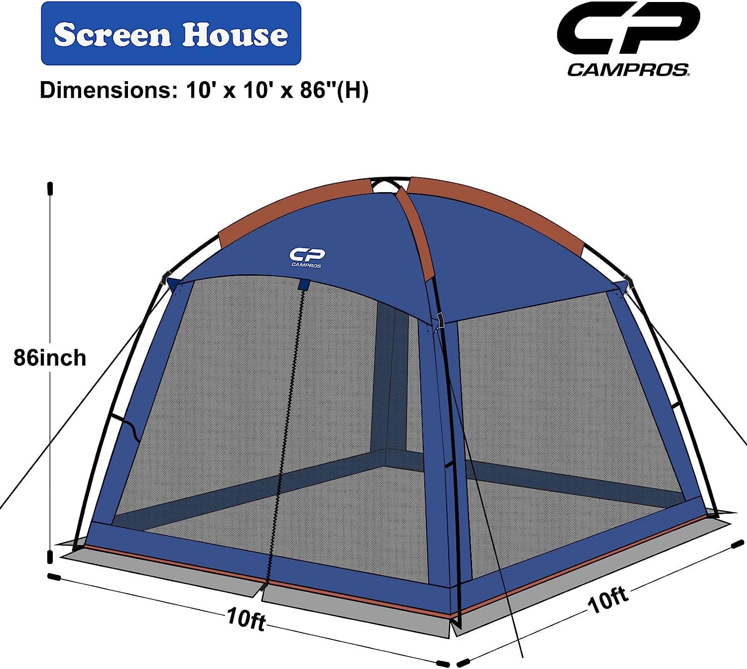 CAMPROS Screen House Room Camping Tent 13 x 13 Ft Canopy Tent Screen Shelter Gazebos Outdoor