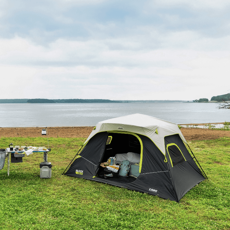CORE 11' x 9' 6 Person Blockout Instant Cabin Camping Tent, 22lbs