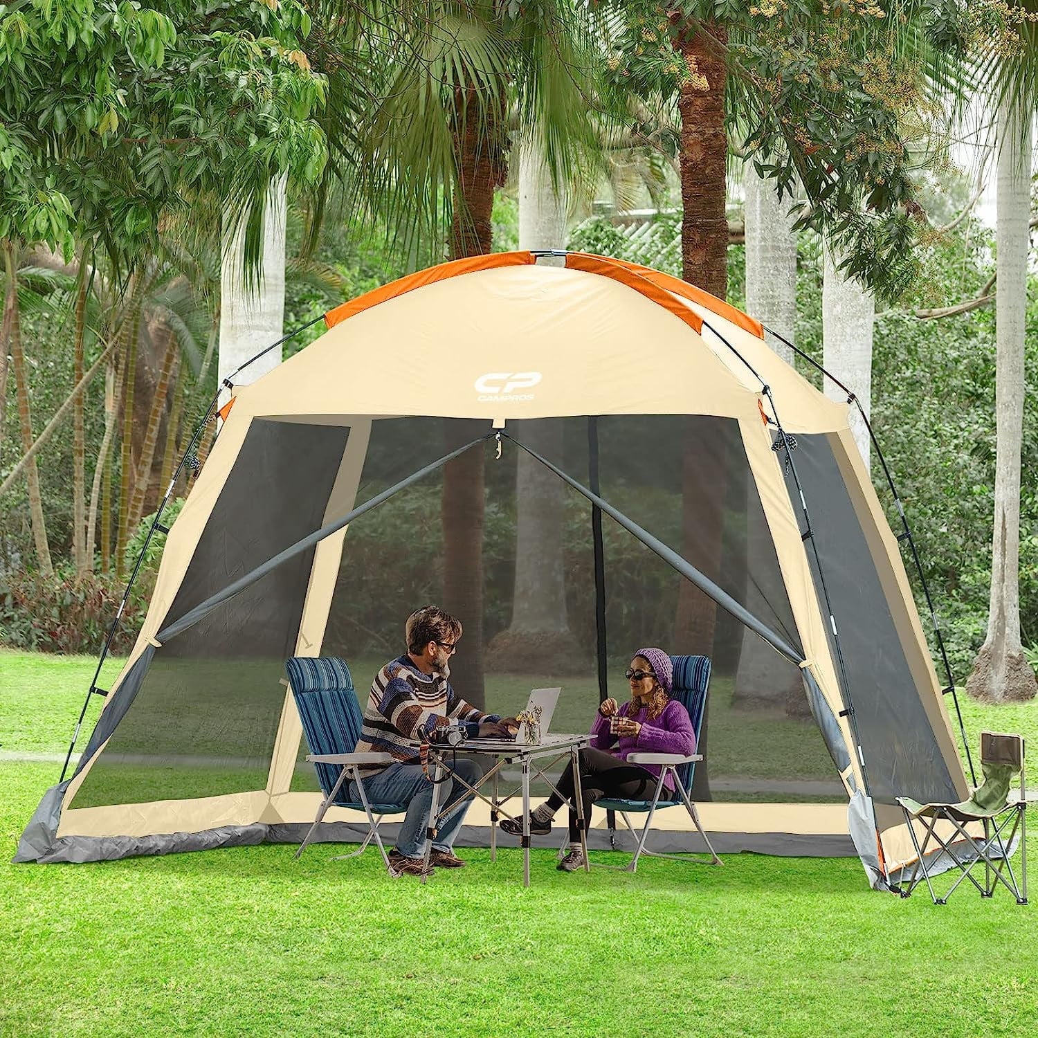 CAMPROS Screen House Room Camping Tent 13 x 13 Ft Canopy Tent Screen Shelter Gazebos Outdoor