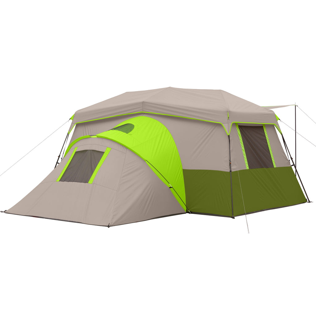 Ozark Trail 11-Person Instant Cabin Tent with Private Room – 3-Room Family Camping Tent with Awning