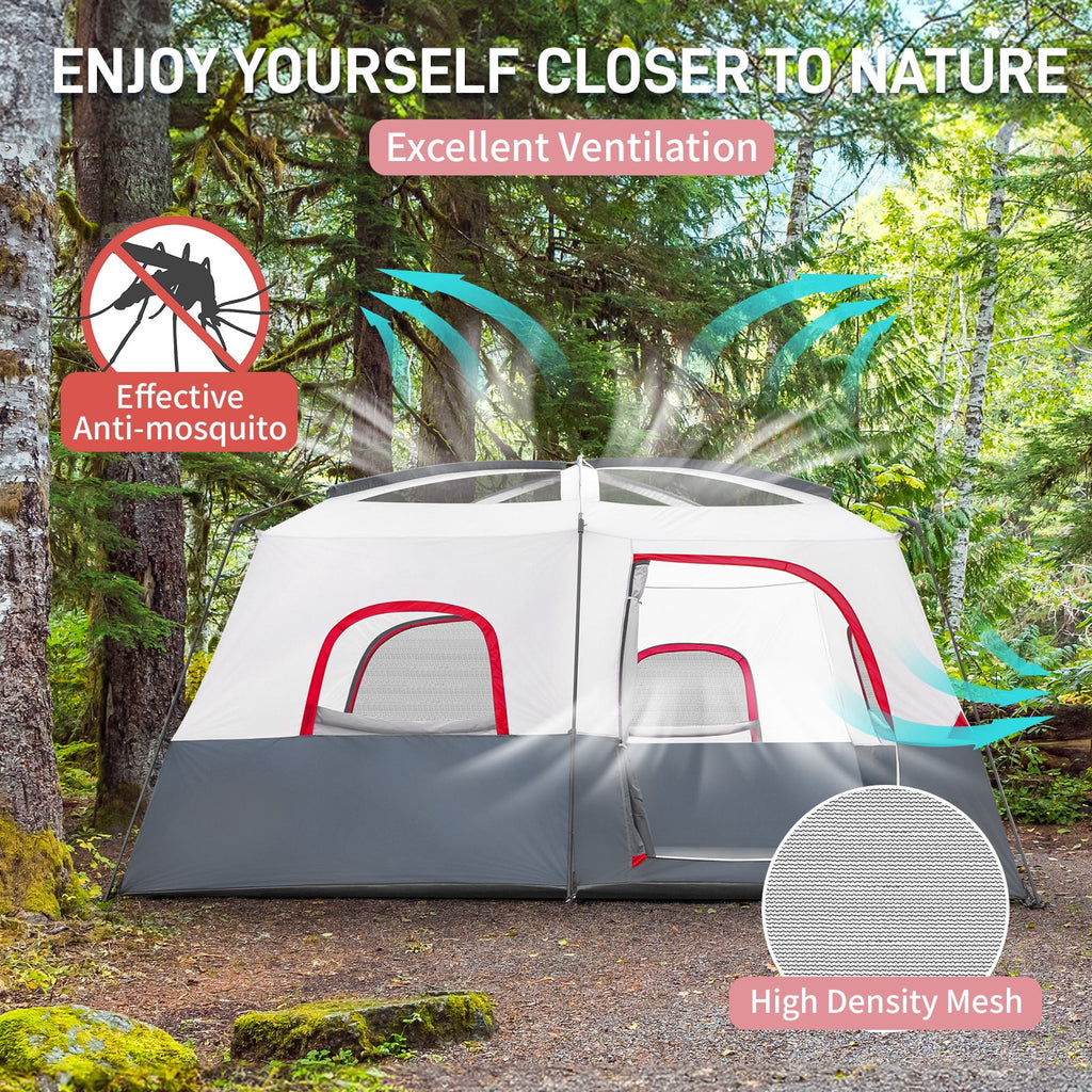 Ktaxon Camping Large Tent 14 Person Family Cabin Tents,2 Rooms,Straight Wall with Carry Bag