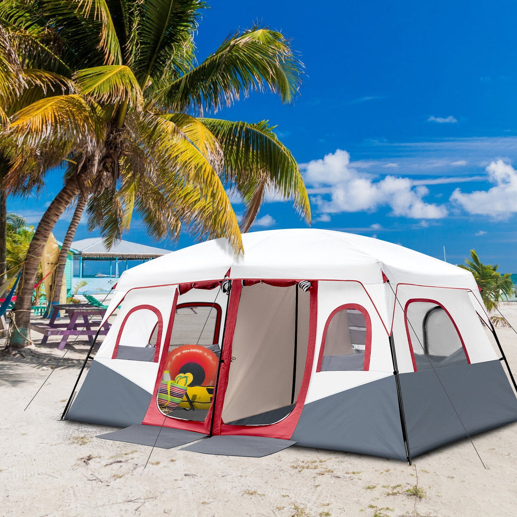 Ktaxon Camping Large Tent 14 Person Family Cabin Tents,2 Rooms,Straight Wall with Carry Bag