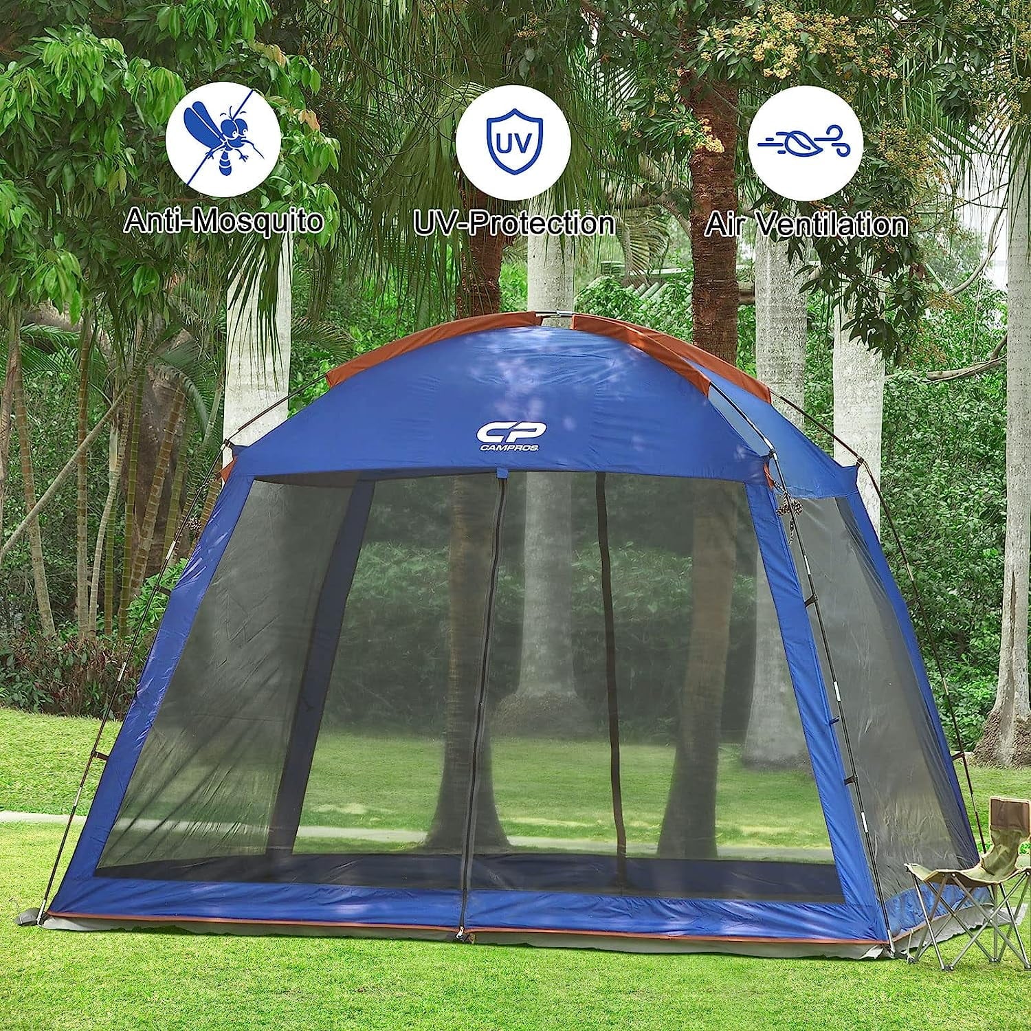 CAMPROS Screen House Room Camping Tent 13 x 13 Ft Canopy Tent Screen Shelter Gazebos Outdoor