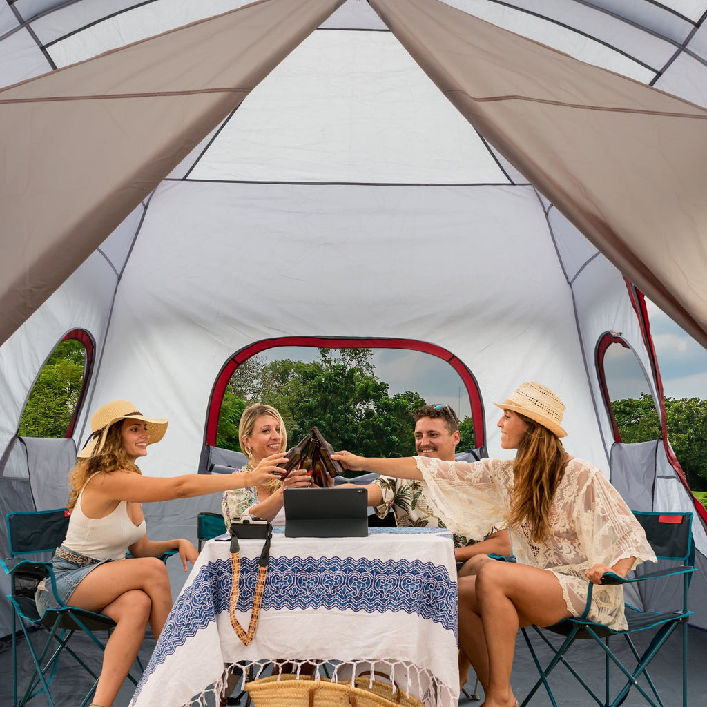 Zimtown Family Tent 8 Person Instant Cabin Tent for Outdoor, Picnic, Camping, Friends Gathering Green