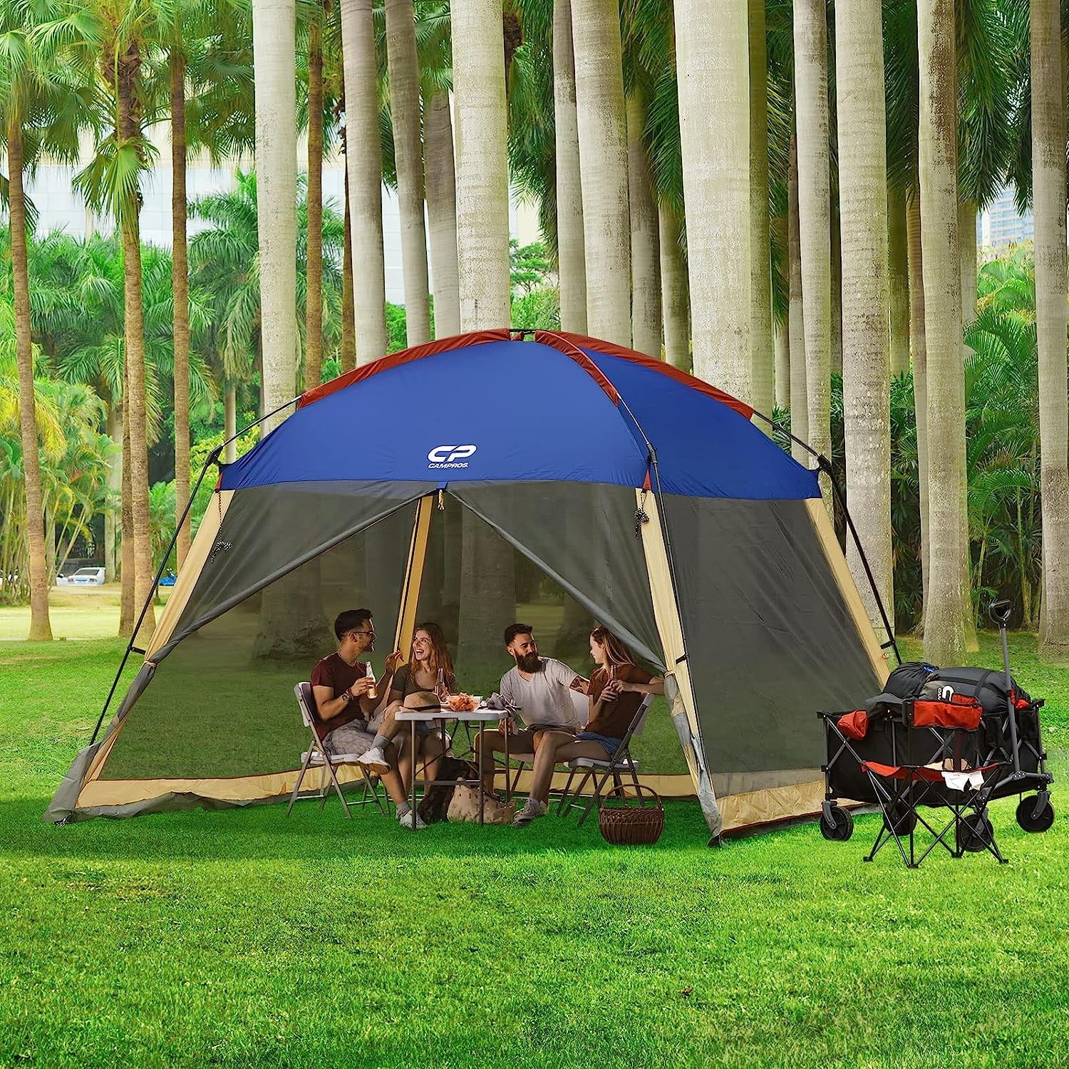 CAMPROS Screen House Room Camping Tent 13 x 13 Ft Canopy Tent Screen Shelter Gazebos Outdoor