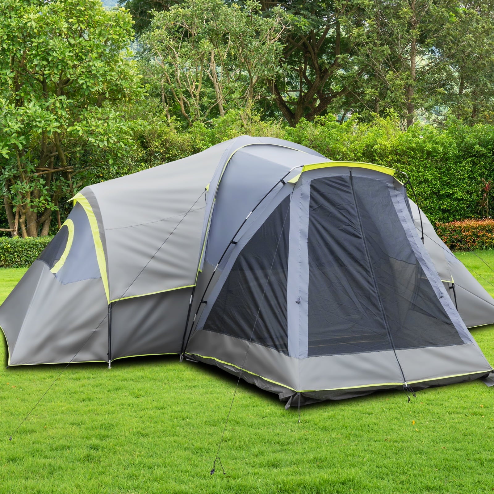 Zimtown Family Tent 8 Person Instant Cabin Tent for Outdoor, Picnic, Camping, Friends Gathering Green