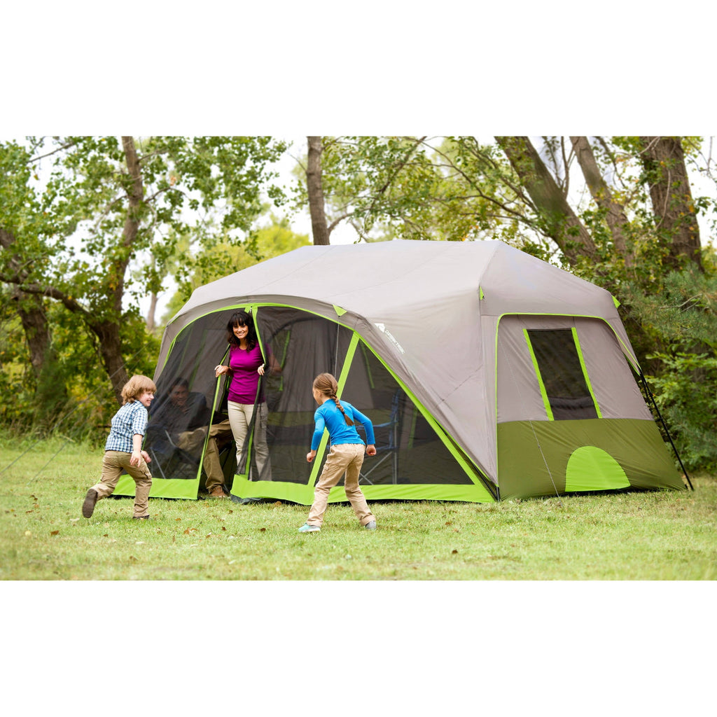 Ozark Trail 14' x 13.5' 9 Person 2 Room Instant Cabin Tent with Screen Room, 40.8 lbs