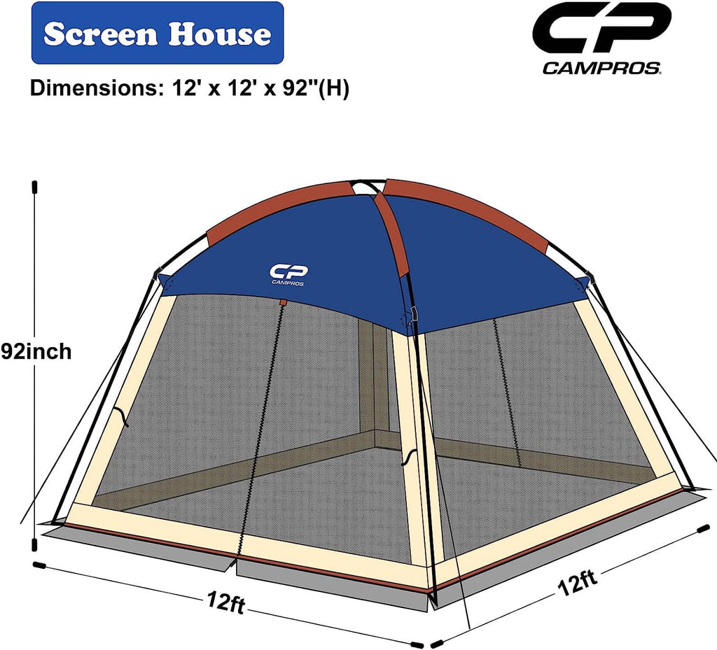 CAMPROS Screen House Room Camping Tent 13 x 13 Ft Canopy Tent Screen Shelter Gazebos Outdoor