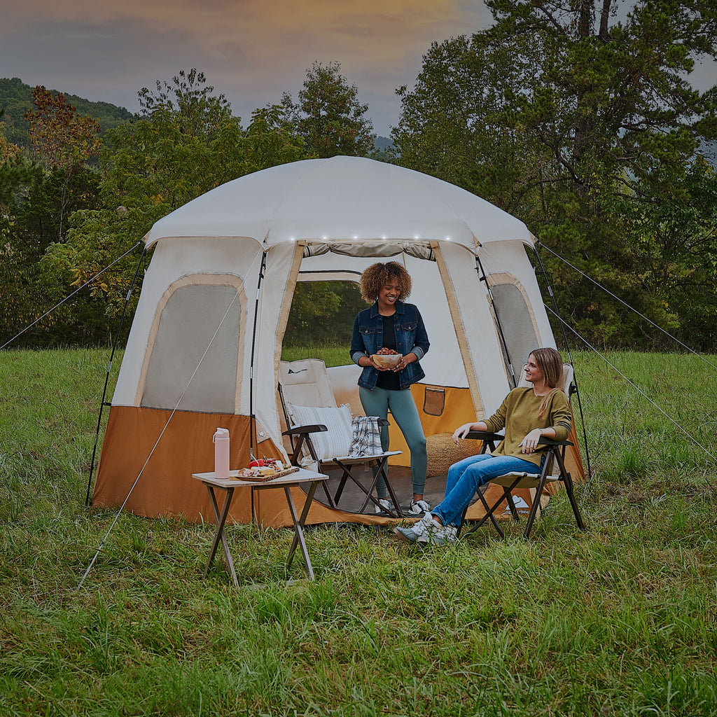 Ozark Trail 6 Person Lighted Dome Yurt Tent, 12.5' x 10' x 90 (H)