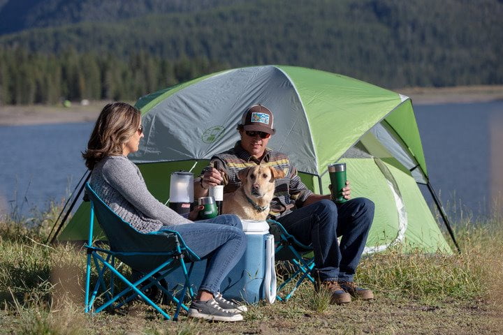 Coleman Sundome 4-Person Dome Camping Tent, 1 Room, Green