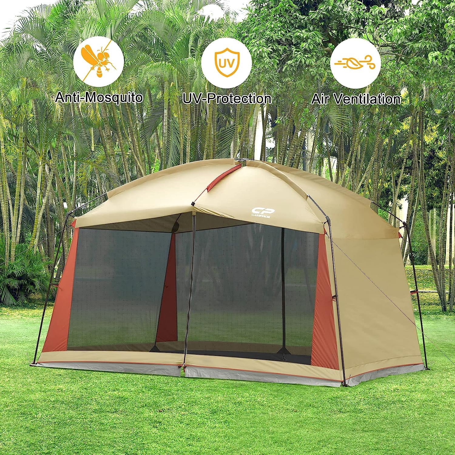 CAMPROS Screen House Room Camping Tent 13 x 13 Ft Canopy Tent Screen Shelter Gazebos Outdoor