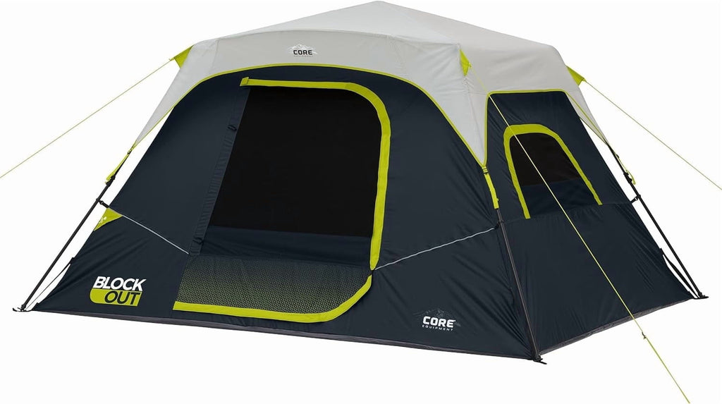 CORE 11' x 9' 6 Person Blockout Instant Cabin Camping Tent, 22lbs