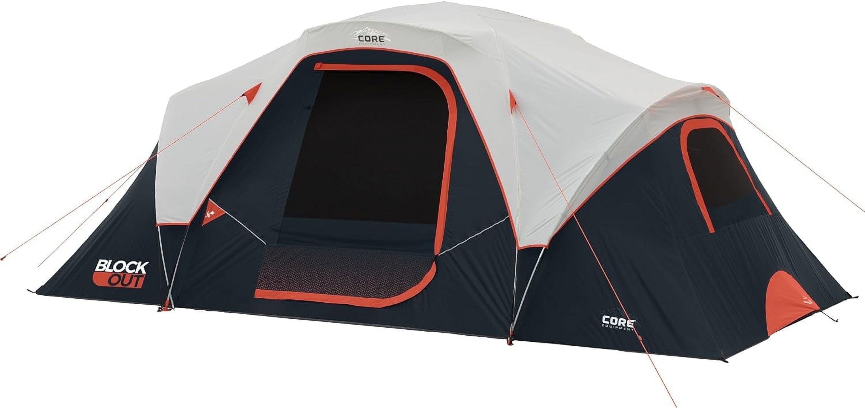 CORE 10' x 9' 6 Person Blockout Dome Camping Tent, 21lbs