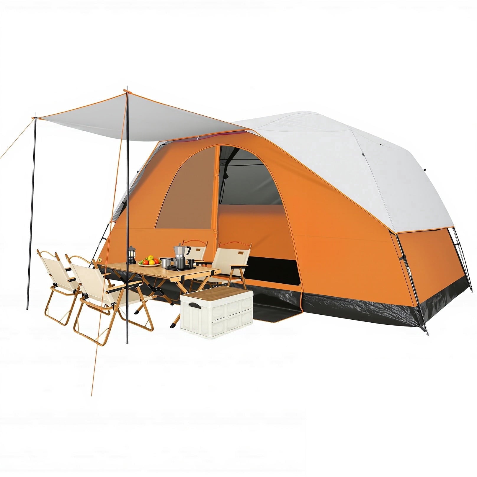 HOTEEL 6-8-10 Person Camping Tents with Rainfly, Tent for Camping with Pockets, Waterproof Camp Tent with Mesh Windows, Family Camping Tent For Traveling Hiking, Green