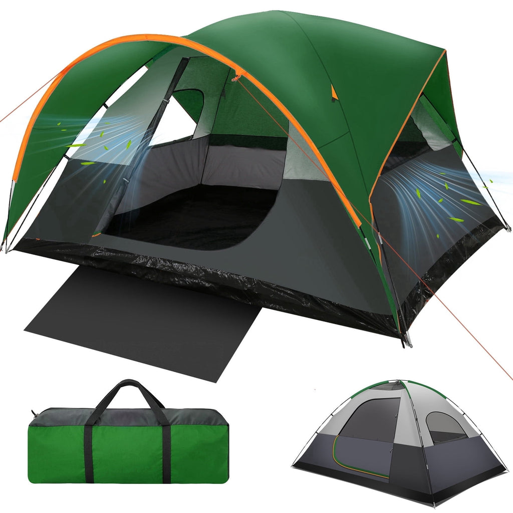 HOTEEL 6-8-10 Person Camping Tents with Rainfly, Tent for Camping with Pockets, Waterproof Camp Tent with Mesh Windows, Family Camping Tent For Traveling Hiking, Green