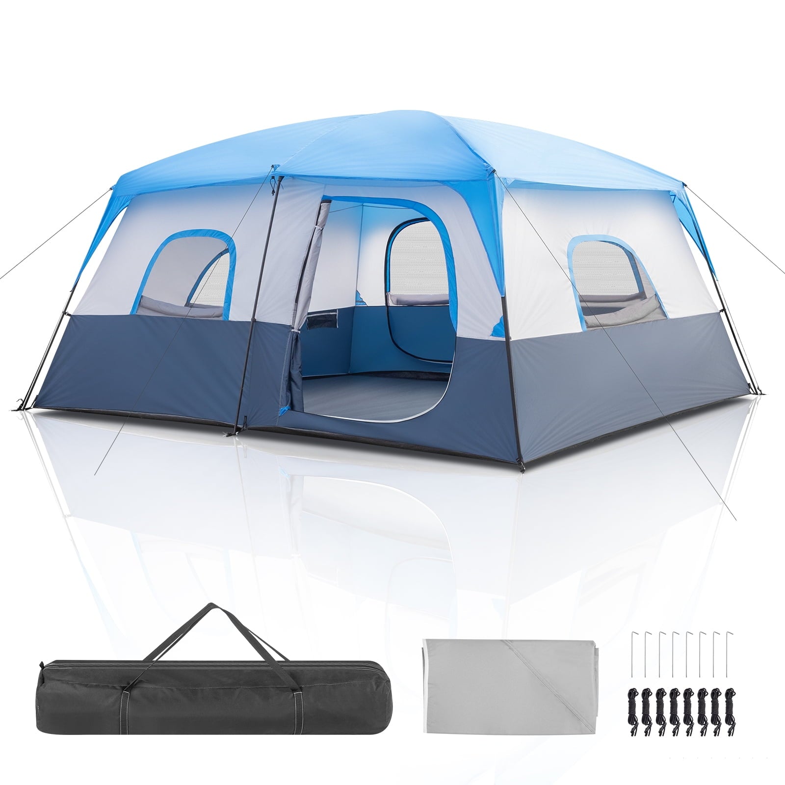 Ktaxon Camping Large Tent 14 Person Family Cabin Tents,2 Rooms,Straight Wall with Carry Bag