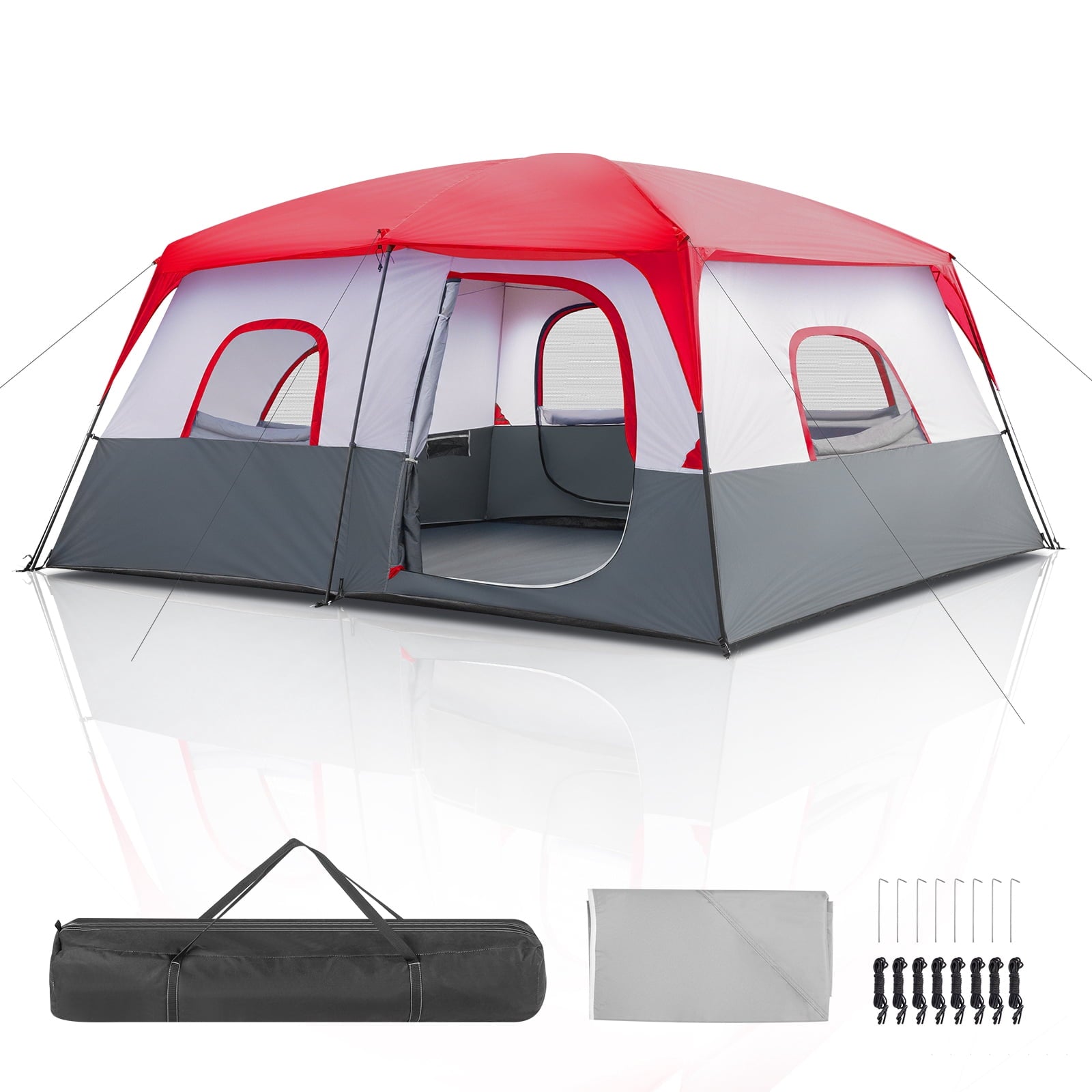 Ktaxon Camping Large Tent 14 Person Family Cabin Tents,2 Rooms,Straight Wall with Carry Bag