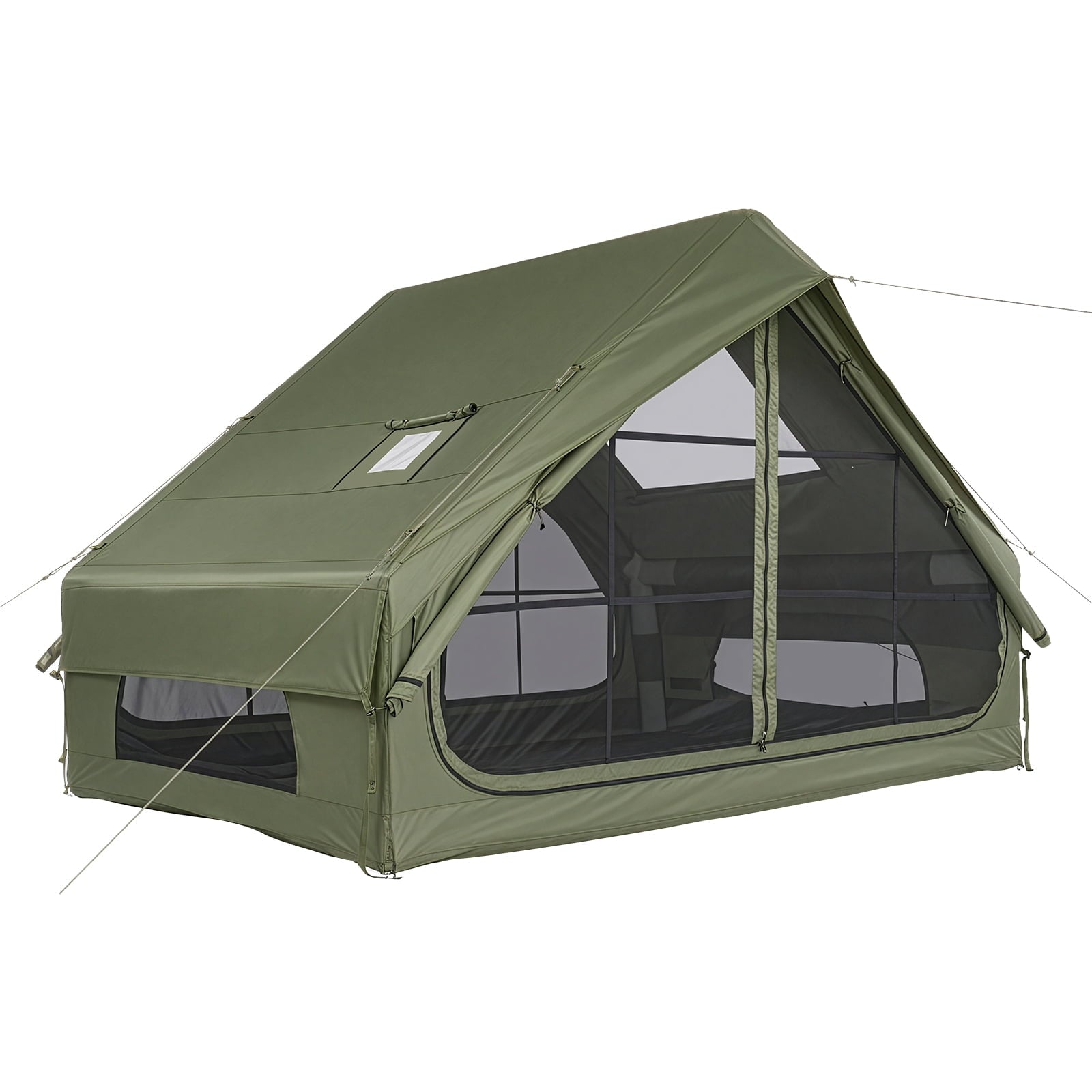 Ktaxon Inflatable Tent with Hand Pump for Camping, Easy Setup Air Glamping Tents, All-Weather Waterproof Blow up Camping Tent for Family, Green
