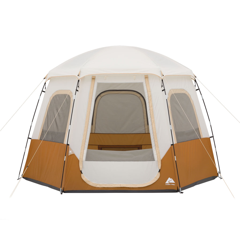 Ozark Trail 6 Person Lighted Dome Yurt Tent, 12.5' x 10' x 90 (H)