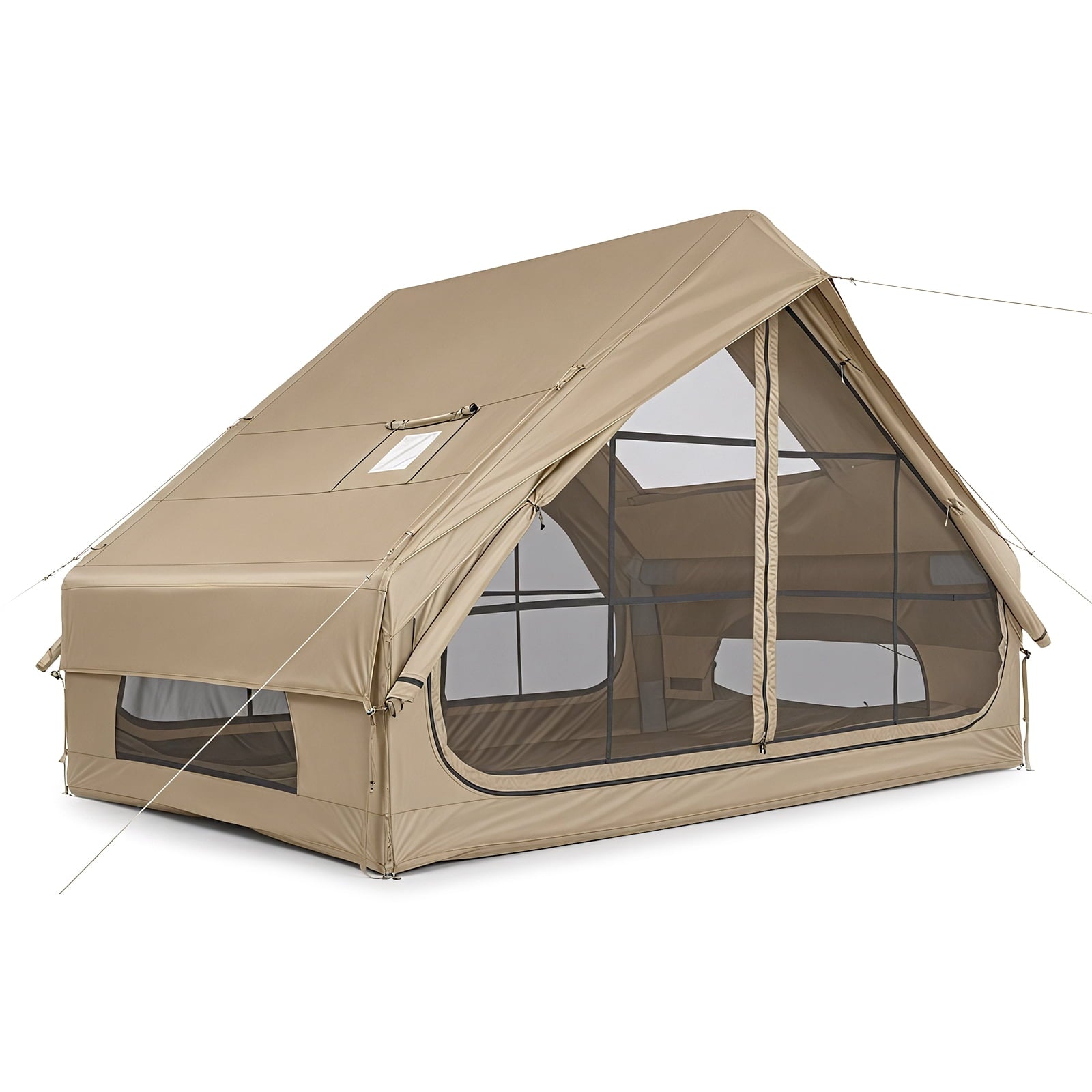 Ktaxon Inflatable Tent with Hand Pump for Camping, Easy Setup Air Glamping Tents, All-Weather Waterproof Blow up Camping Tent for Family, Green