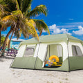 Zimtown Family Tent 8 Person Instant Cabin Tent for Outdoor, Picnic, Camping, Friends Gathering Green