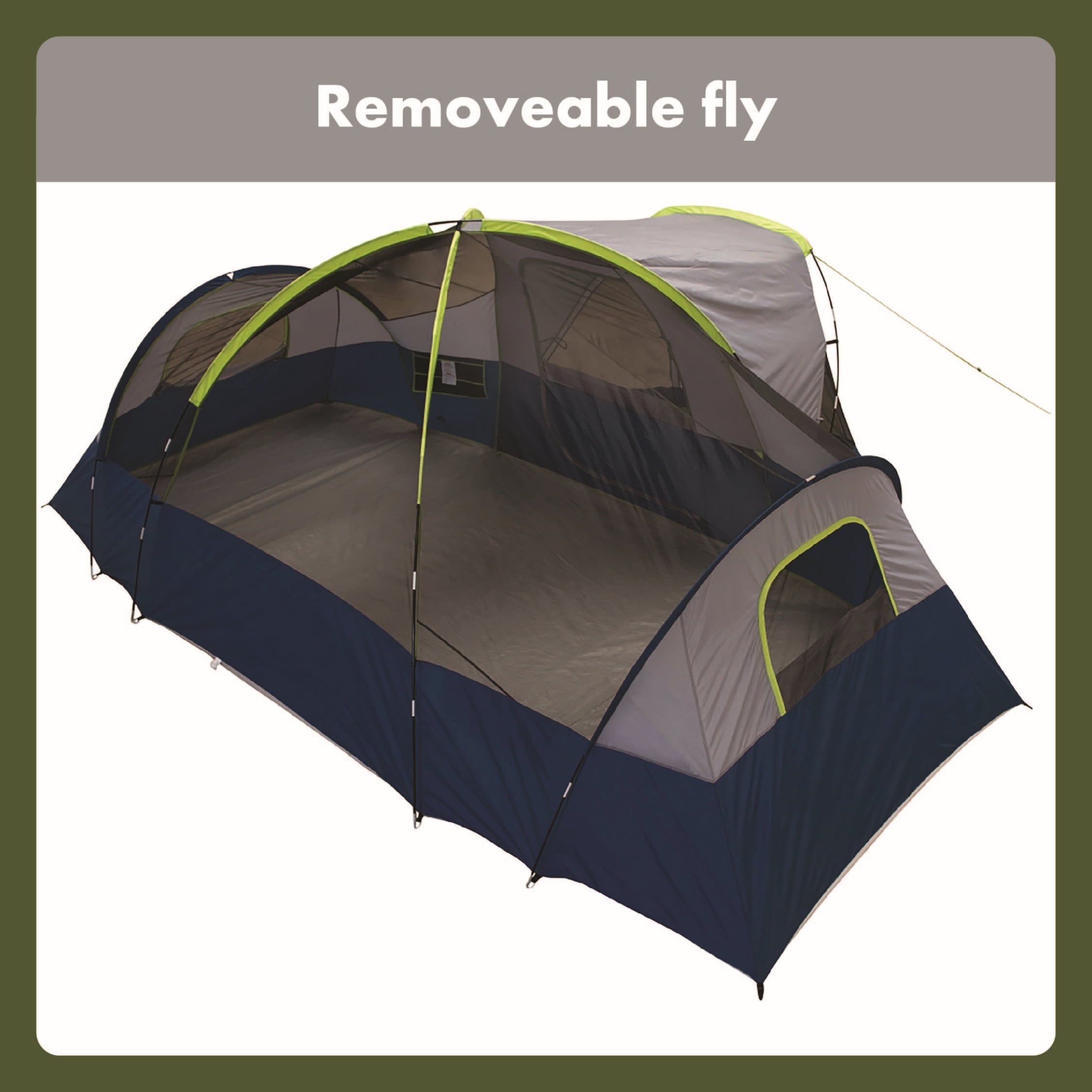 Ozark Trail 10-Person Dome Tent with Screen Porch – 3-Room Family Camping Tent with Weather Protection