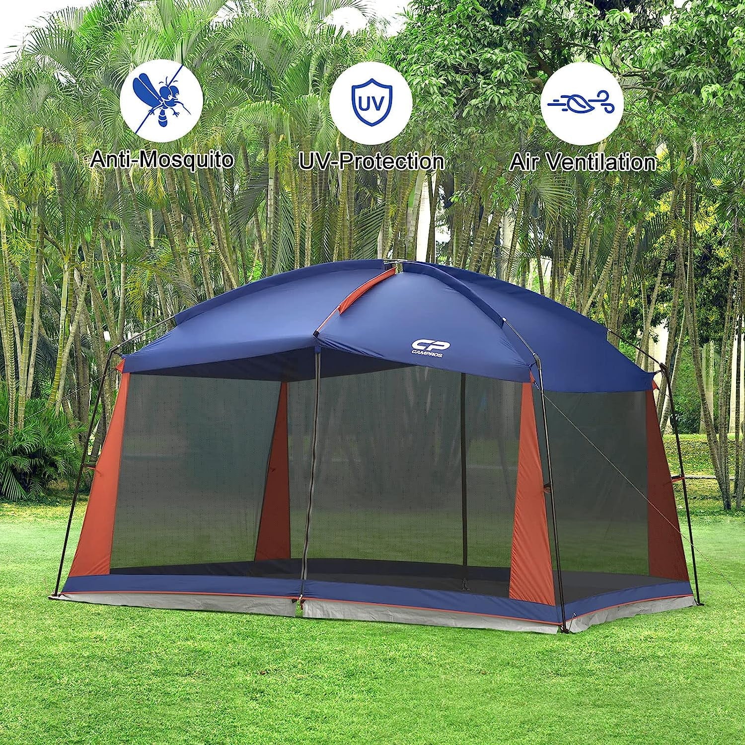 CAMPROS Screen House Room Camping Tent 13 x 13 Ft Canopy Tent Screen Shelter Gazebos Outdoor