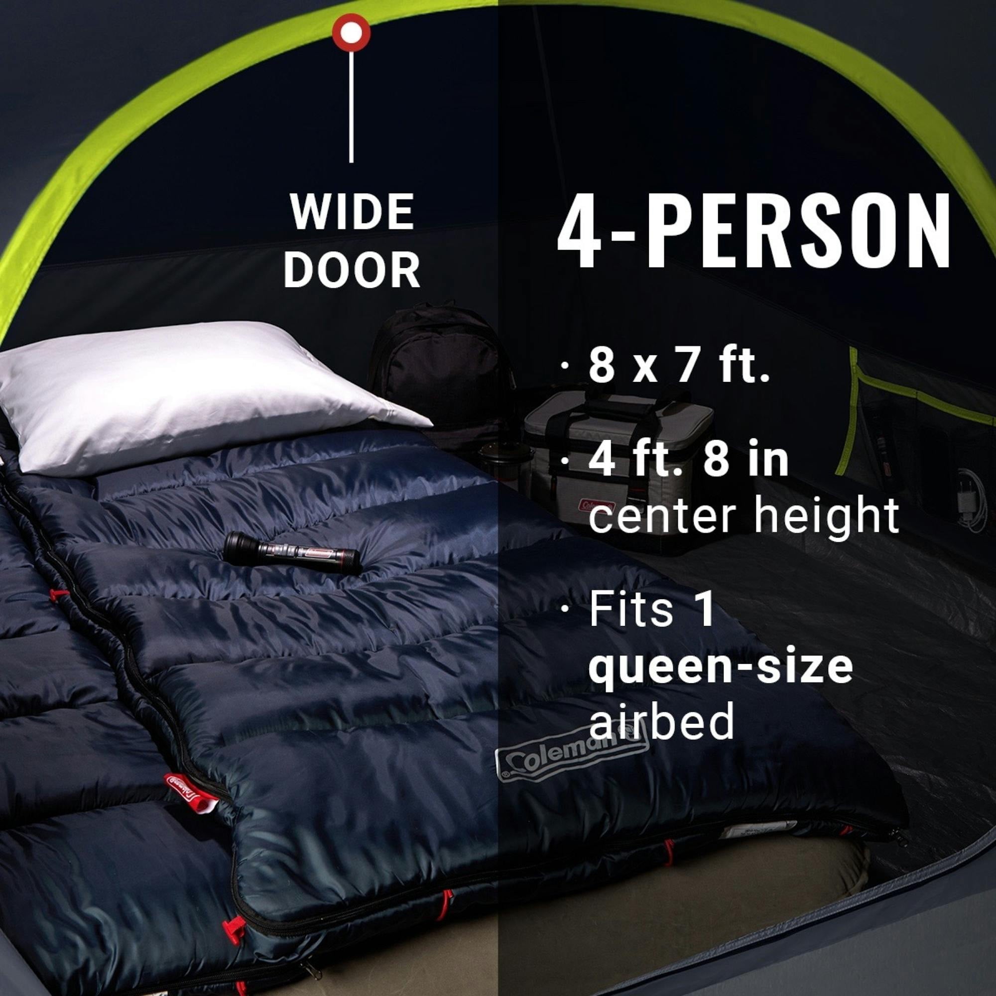 Coleman 4-Person Dark Room™ Skydome™ Camping Tent