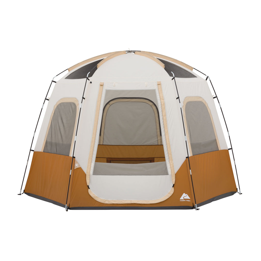 Ozark Trail 6 Person Lighted Dome Yurt Tent, 12.5' x 10' x 90 (H)