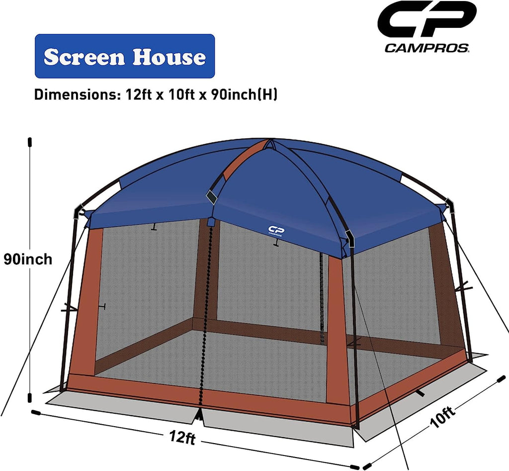 CAMPROS Screen House Room Camping Tent 13 x 13 Ft Canopy Tent Screen Shelter Gazebos Outdoor
