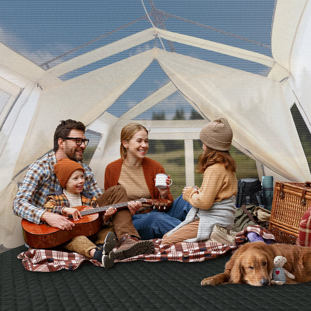 Zimtown Family Tent 8 Person Instant Cabin Tent for Outdoor, Picnic, Camping, Friends Gathering Green
