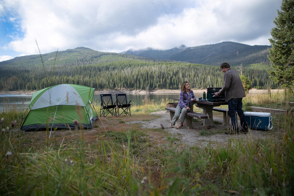 Coleman Sundome 4-Person Dome Camping Tent, 1 Room, Green
