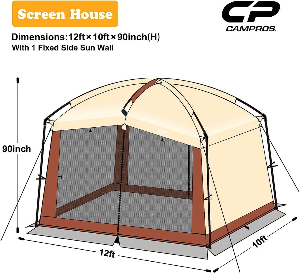 CAMPROS Screen House Room Camping Tent 13 x 13 Ft Canopy Tent Screen Shelter Gazebos Outdoor