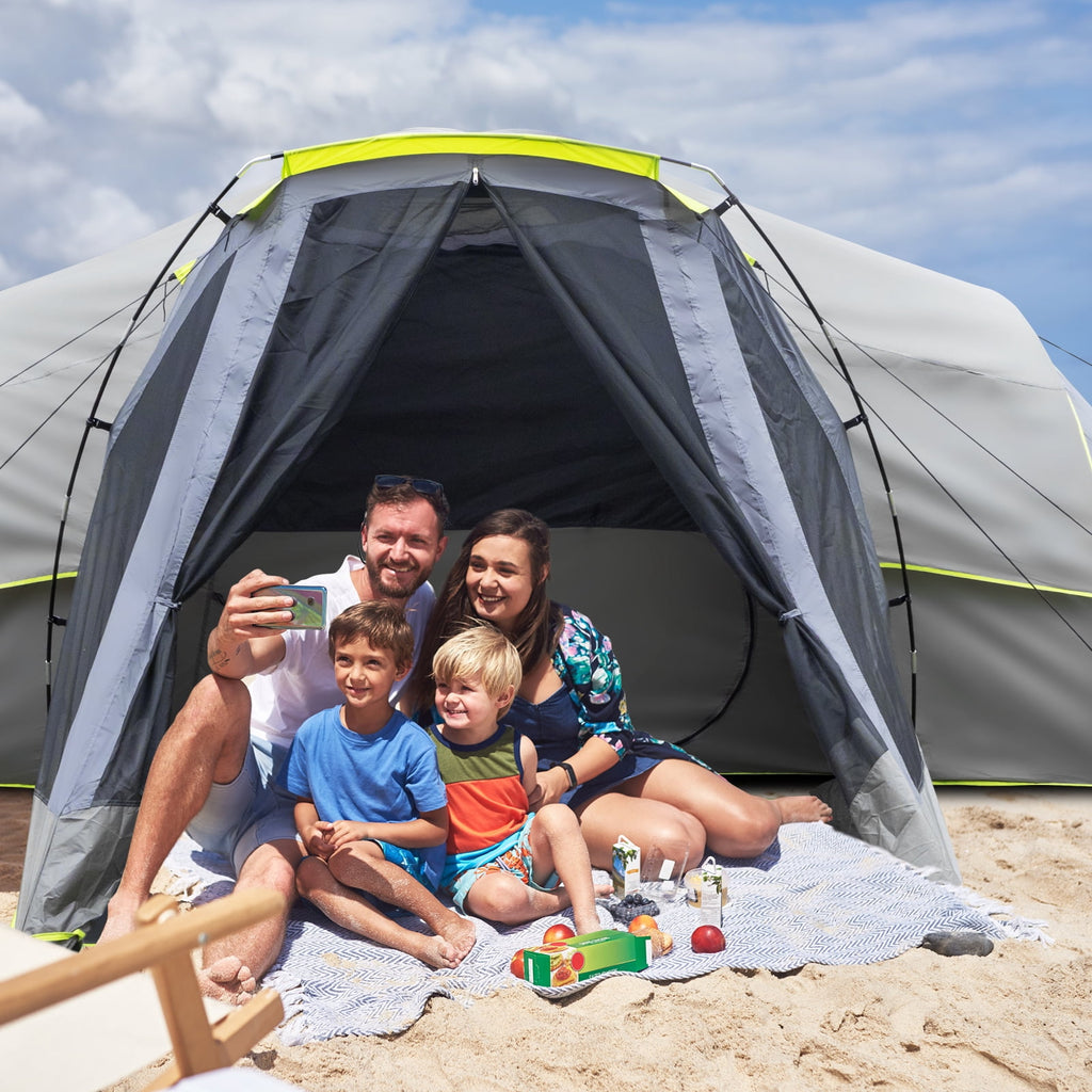 Zimtown Family Tent 8 Person Instant Cabin Tent for Outdoor, Picnic, Camping, Friends Gathering Green