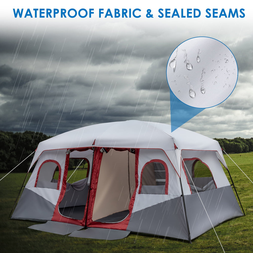 Zimtown Family Tent 8 Person Instant Cabin Tent for Outdoor, Picnic, Camping, Friends Gathering Green