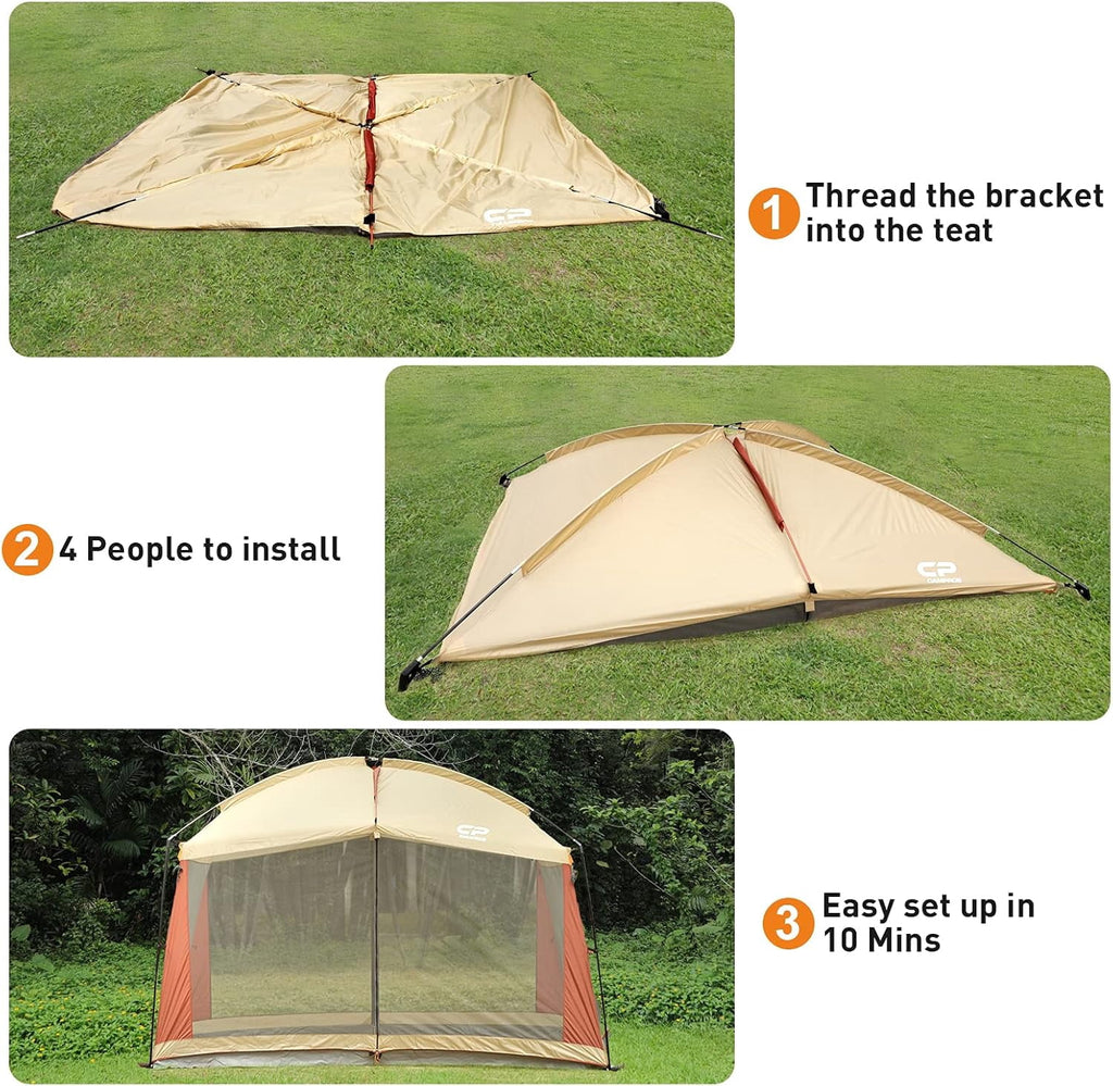 CAMPROS Screen House Room Camping Tent 13 x 13 Ft Canopy Tent Screen Shelter Gazebos Outdoor