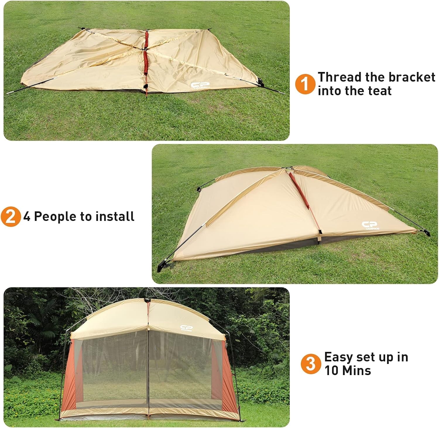 CAMPROS Screen House Room Camping Tent 13 x 13 Ft Canopy Tent Screen Shelter Gazebos Outdoor